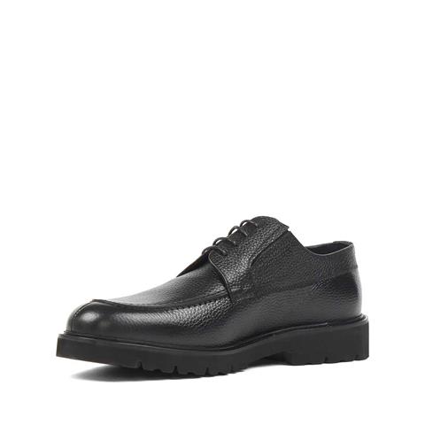 Erkek Siyah Bağcıklı Deri Klasik Ayakkabı
