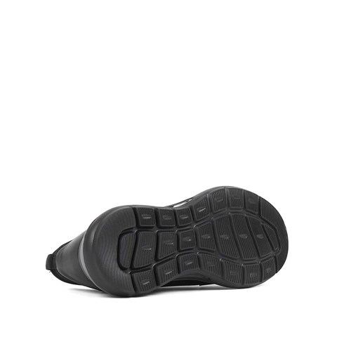 Erkek Siyah Bağcıklı Deri Sneaker