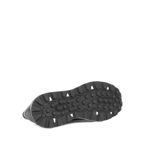 Erkek Siyah Bağcıklı Kalın Tabanlı Deri Sneaker