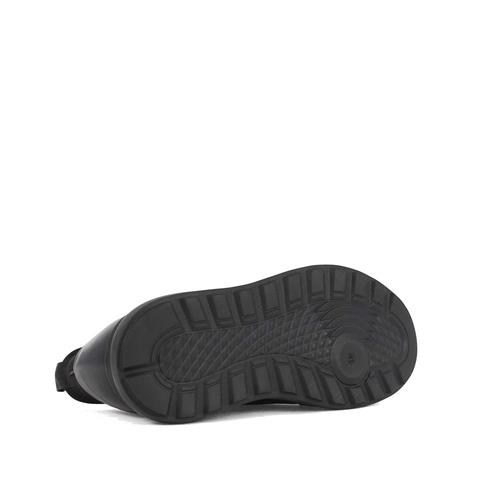 Erkek Siyah Bağcıklı Kalın Tabanlı Deri Günlük Ayakkabı