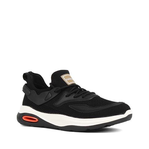 Erkek Siyah Bağcıklı Kalın Tabanlı Sneaker