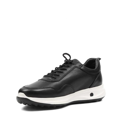 Erkek Siyah Bağcıklı Kalın Tabanlı Sneaker