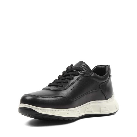 Erkek Siyah Bağcıklı Kalın Tabanlı Sneaker