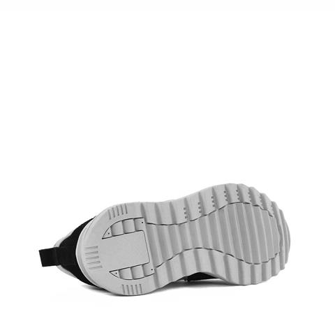 Erkek Siyah Bağcıklı Kalın Tabanlı Süet Deri Sneaker