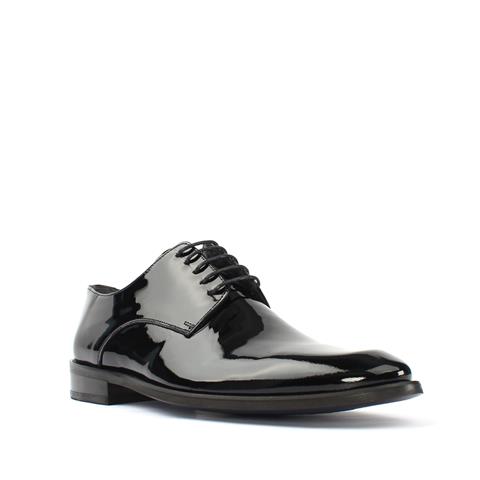 Erkek Siyah Bağcıklı Rugan Deri Klasik Ayakkabı