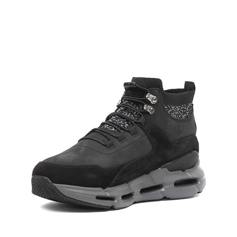 Erkek Siyah Bağcıklı Süet Deri Bot