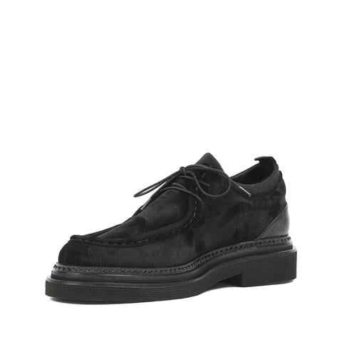 Erkek Siyah Bağcıklı Süet Deri Günlük Ayakkabı