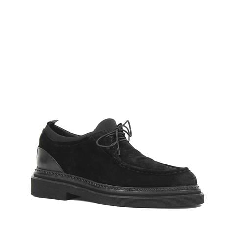 Erkek Siyah Bağcıklı Süet Deri Günlük Ayakkabı