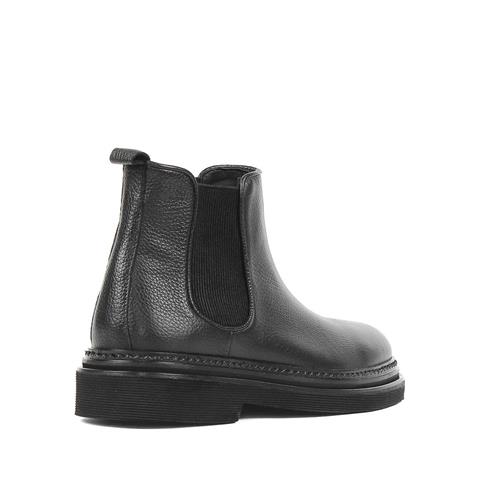 Erkek Siyah Deri Chelsea Bot