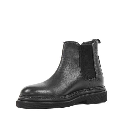 Erkek Siyah Deri Chelsea Bot