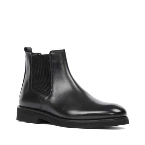 Erkek Siyah Deri Chelsea Bot