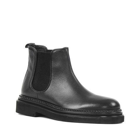 Erkek Siyah Deri Chelsea Bot