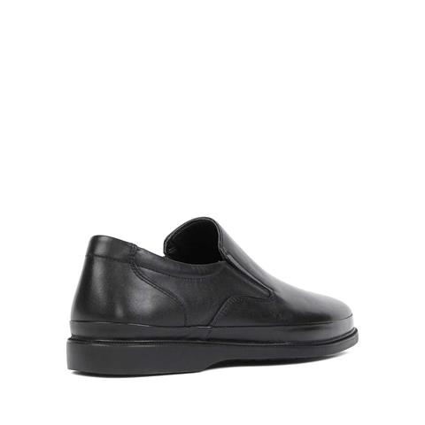 Erkek Siyah Deri Günlük Ayakkabı