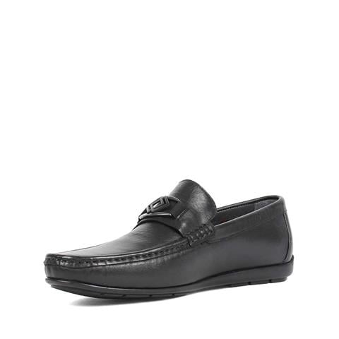 Erkek Siyah Deri Loafer