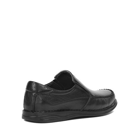 Erkek Siyah Deri Loafer