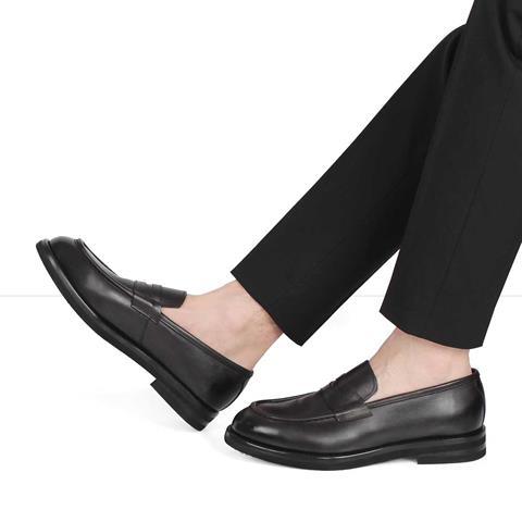 Erkek Siyah Deri Loafer