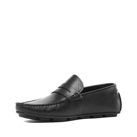 Erkek Siyah Deri Loafer