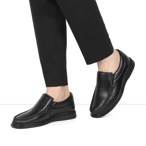 Erkek Siyah Deri Loafer