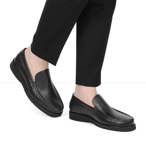 Erkek Siyah Deri Loafer