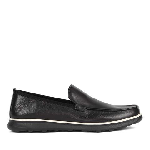 Erkek Siyah Deri Loafer