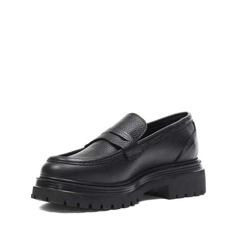 Erkek Siyah Deri Loafer