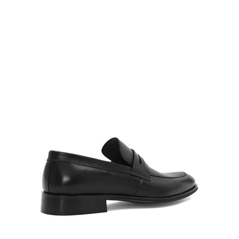 Erkek Siyah Deri Loafer