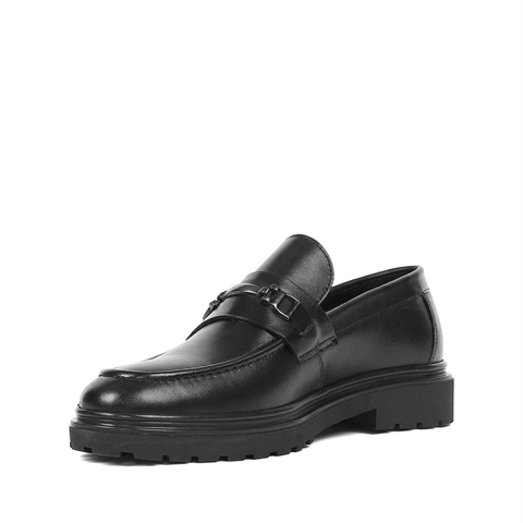 Erkek Siyah Deri Loafer