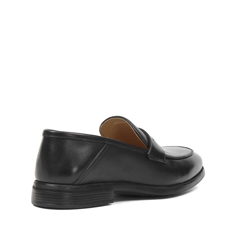 Erkek Siyah Deri Loafer