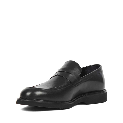Erkek Siyah Deri Loafer