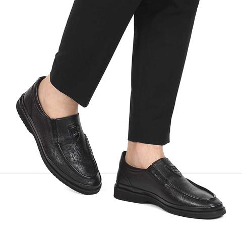 Erkek Siyah Deri Loafer