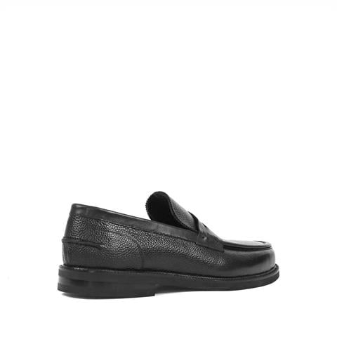 Erkek Siyah Deri Loafer