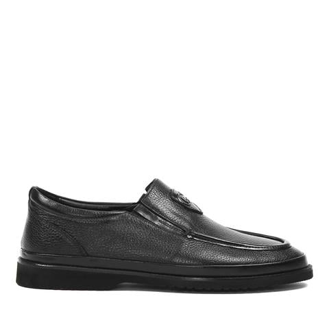 Erkek Siyah Deri Loafer