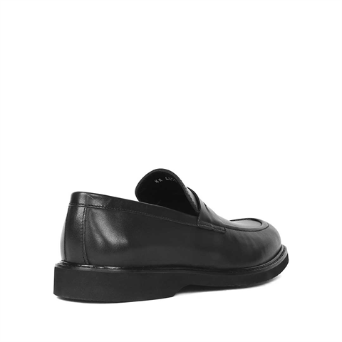 Erkek Siyah Deri Loafer