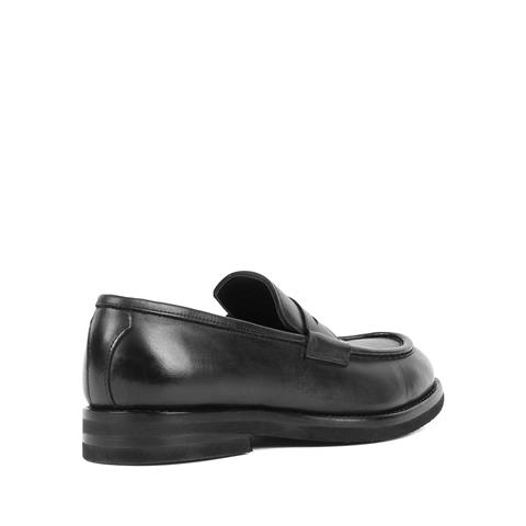 Erkek Siyah Deri Loafer