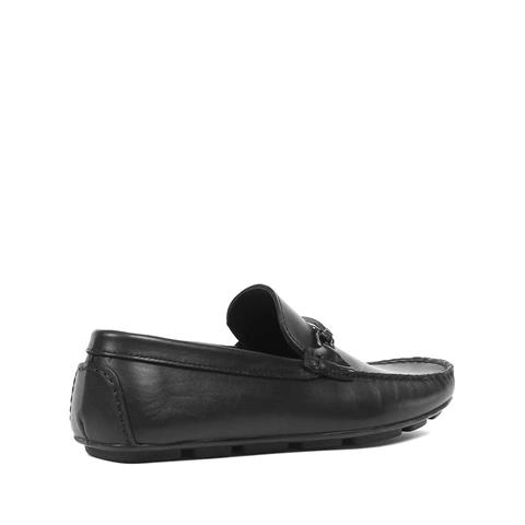 Erkek Siyah Deri Loafer