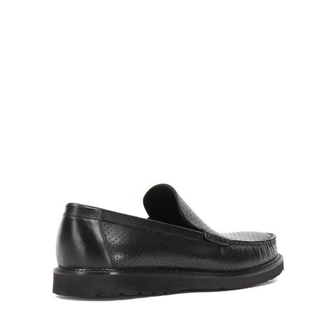 Erkek Siyah Deri Loafer