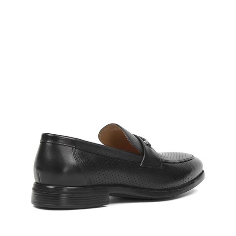 Erkek Siyah Deri Loafer