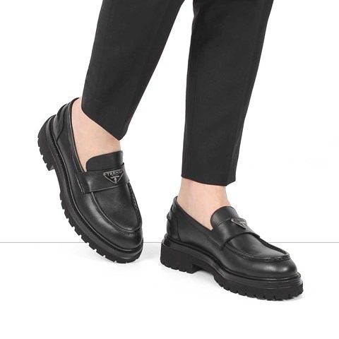 Erkek Siyah Deri Loafer