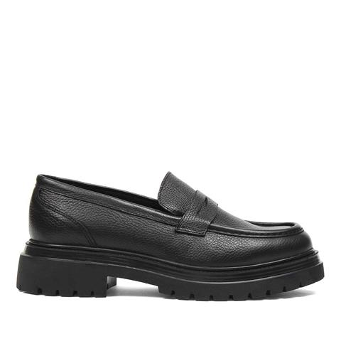 Erkek Siyah Deri Loafer
