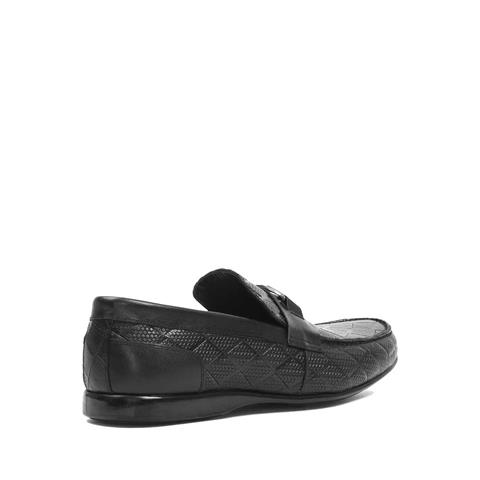 Erkek Siyah Deri Loafer