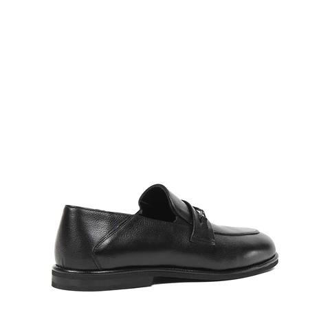 Erkek Siyah Deri Loafer
