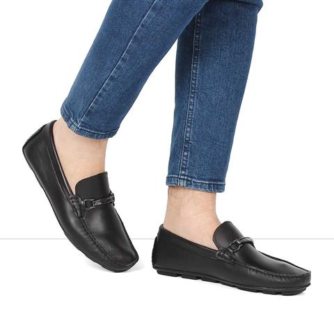 Erkek Siyah Deri Loafer
