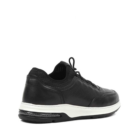 Erkek Siyah Deri Sneaker