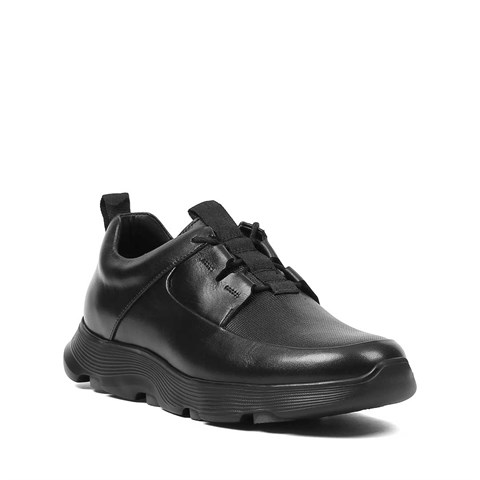 Erkek Siyah Deri Sneaker
