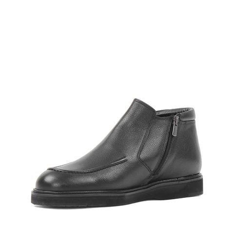 Erkek Siyah Fermuarlı Deri Bot