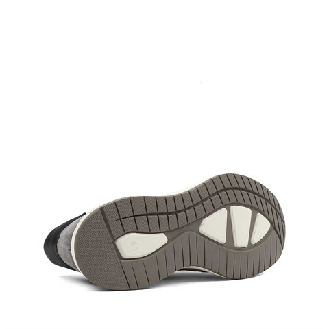 Erkek Siyah Gri Süet Deri Sneaker