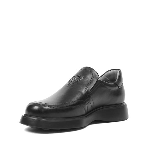 Erkek Siyah Kalın Tabanlı Deri Ayakkabı