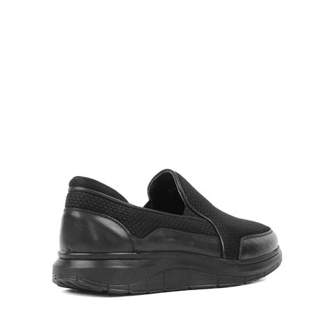 Erkek Siyah Kalın Tabanlı Deri Ayakkabı