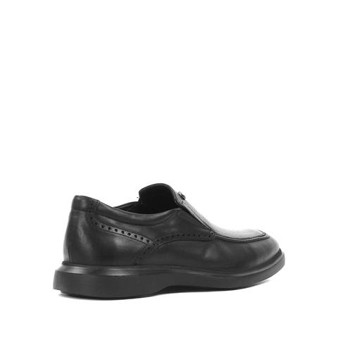 Erkek Siyah Kalın Tabanlı Deri Ayakkabı