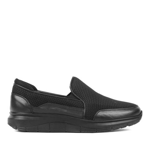 Erkek Siyah Kalın Tabanlı Deri Ayakkabı